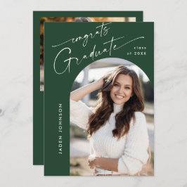 Moderne Minimalistische 2-FOTO-Graduierungspartei Einladung