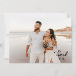 Moderne Minimalistische 2 Fotos Vielen Dank Dankeskarte