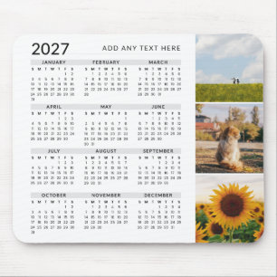 Moderne Minimalistische 3-Foto-Personalisierte 202 Mousepad