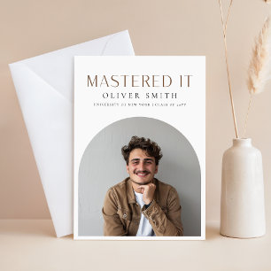 Moderne Minimalistische Abschlussfoto Master-Absch Ankündigung
