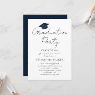 Moderne Minimalistische Absparty Name 2026 Einladung