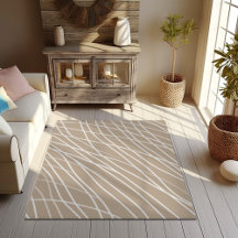 Moderne Minimalistische Abstrakte Beige & Weiß