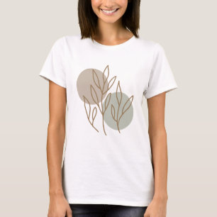 Moderne Minimalistische Abstrakte Blumenstrasse Ze T-Shirt
