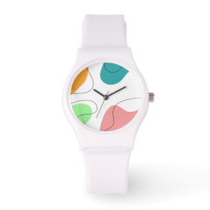 Moderne minimalistische abstrakte Kunst mit leucht Armbanduhr