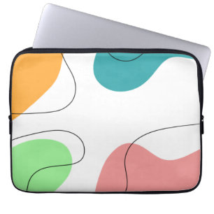 Moderne minimalistische abstrakte Kunst mit leucht Laptopschutzhülle