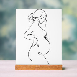 Moderne Minimalistische Abstrakte Linie Zeichnend Acrylschild