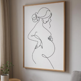 Moderne, Minimalistische Abstrakte Linie Zeichnend Poster