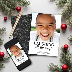 Moderne minimalistische abstrakte Urlaubsfoto Feiertagskarte