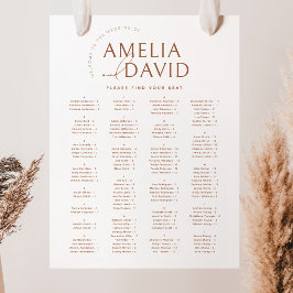 Moderne Minimalistische Alphabetisierungstabelle Poster