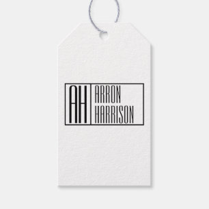 Moderne Minimalistische Anfangsbuchstaben & Namens Geschenkanhänger