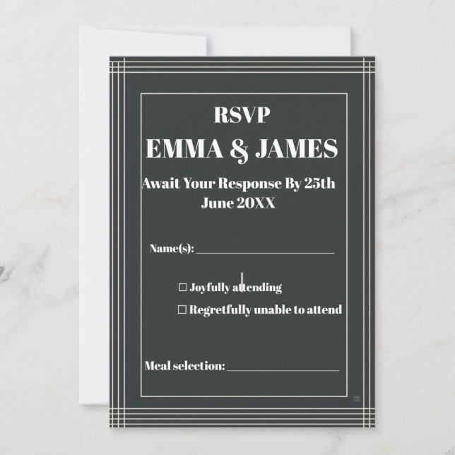 Moderne Minimalistische Anpassbare Save The Date Einladung (Vorderseite)