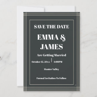 Moderne Minimalistische Anpassbare Save The Date Einladung