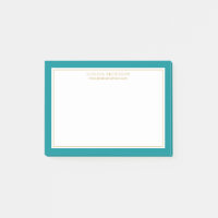 Moderne Minimalistische Aquamarine Goldgrenze Pers