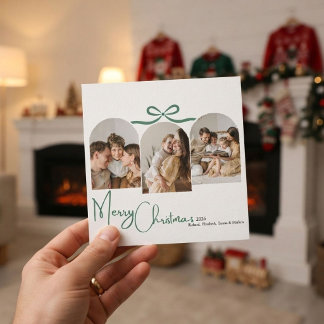 Moderne minimalistische Arch-Familien-Weihnachtsgr Feiertagskarte