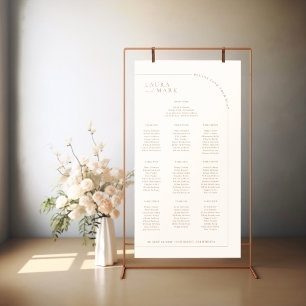 Moderne Minimalistische Arch Wedding Seating Chart Poster