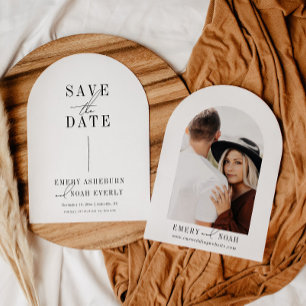 Moderne Minimalistische Armatur Save the Date Einladung