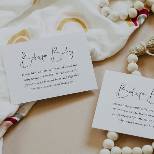 Moderne Minimalistische Babydusche Begleitkarte