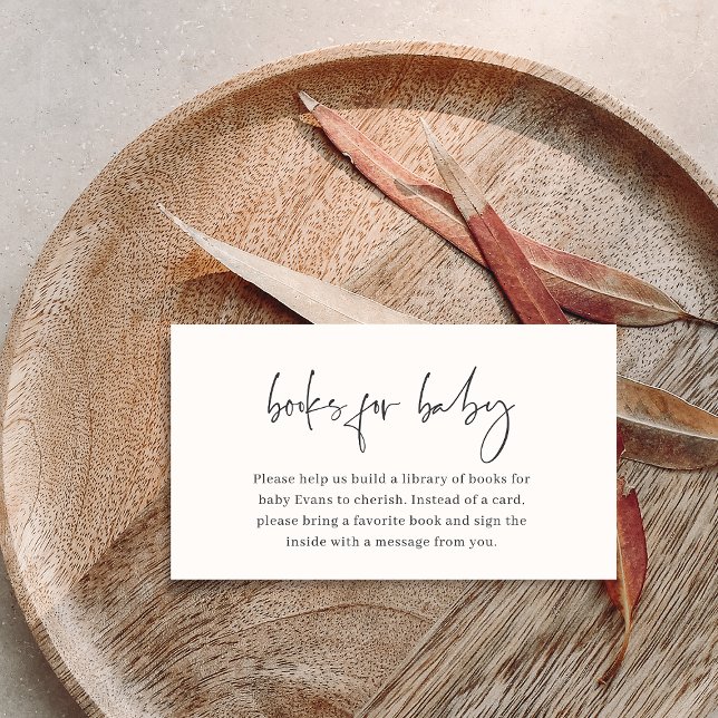 Moderne Minimalistische Babydusche Begleitkarte (Von Creator hochgeladen)