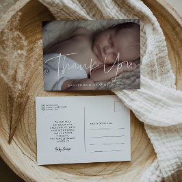 Moderne minimalistische Babydusche Danke Postkarte