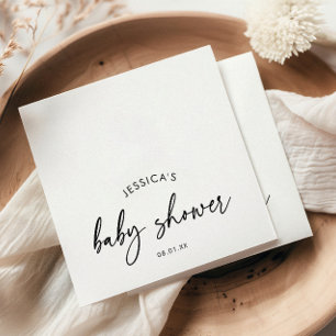 Moderne minimalistische Babyparty Serviette