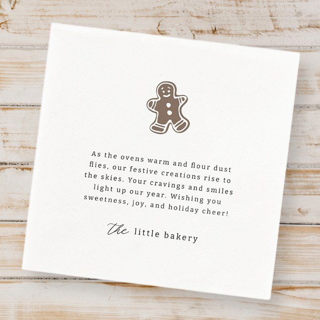 Moderne Minimalistische Bäckerei Holiday Vielen Da Serviette (Von Creator hochgeladen)