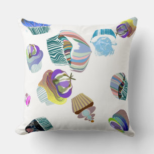 Moderne minimalistische Bäckereien blau aquamarin  Kissen