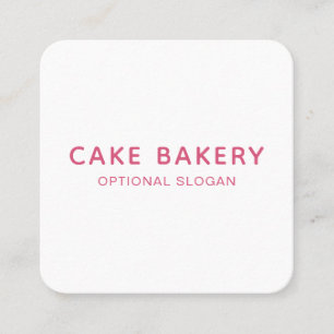 Moderne minimalistische Backkarten für Bäckereien Quadratische Visitenkarte