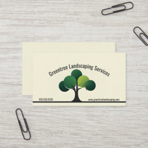 Moderne minimalistische Baum-Landschafts-Garten Visitenkarte