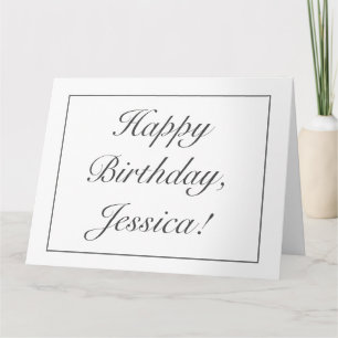 Moderne Minimalistische Begrüßung am Geburtstag Karte