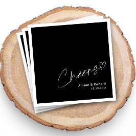 Moderne Minimalistische Beifall! Black Wedding Nap Serviette