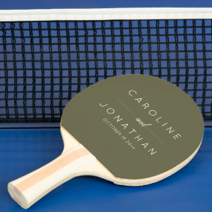 Moderne minimalistische benutzerdefinierte Hochzei Tischtennis Schläger