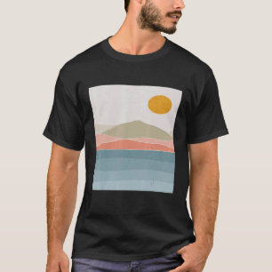 Moderne minimalistische Berge zeitgenössische Ästh T-Shirt
