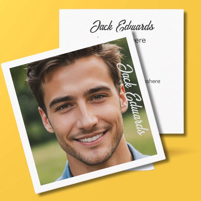 Moderne Minimalistische Berufliche Foto Social Med Quadratische Visitenkarte (Von Creator hochgeladen)