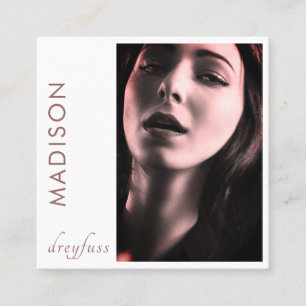 Moderne Minimalistische Berufliche Foto-Visitenkar Quadratische Visitenkarte