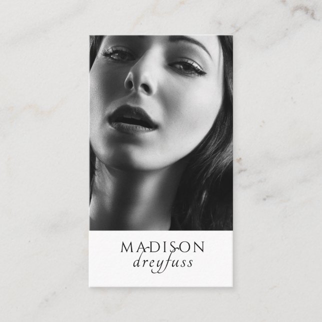 Moderne Minimalistische Berufliche Foto-Visitenkar Visitenkarte (Vorderseite)