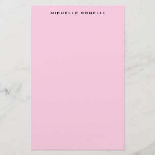 Moderne, Minimalistische, Berufliche, hellrosa Fem Briefpapier