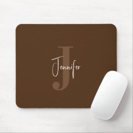 Moderne Minimalistische Bezeichnung & Anfangsmonog Mousepad