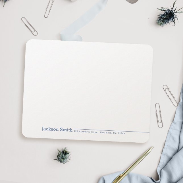 Moderne Minimalistische Bezeichnung Personalisiert Mitteilungskarte (Modern Minimalist Name Personalized Stationery Not Note Card)