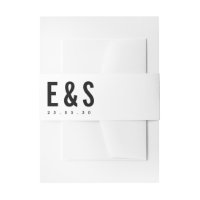 Moderne Minimalistische Big Bold Monogram Chic Wed