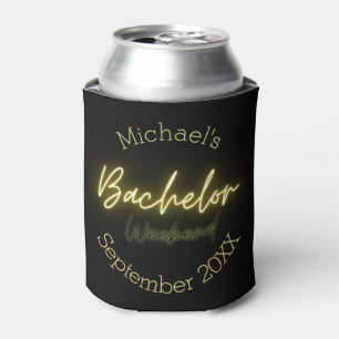 Moderne Minimalistische Black and Gold Bachelor Pa Dosenkühler