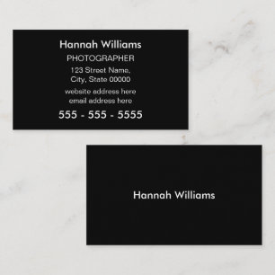 Moderne Minimalistische Black Business Card Visitenkarte