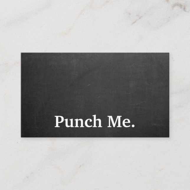 Moderne Minimalistische Black Chalkboard Loyalty C Visitenkarte (Vorderseite)