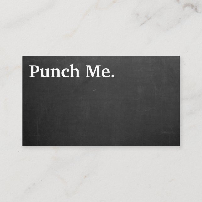 Moderne Minimalistische Black Chalkboard Loyalty C Visitenkarte (Vorderseite)