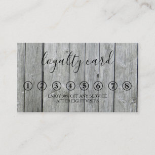 Moderne Minimalistische Black & White Loyalty Card Visitenkarte