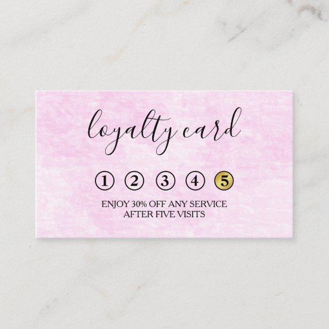 Moderne Minimalistische Black & White Loyalty Card Visitenkarte (Vorderseite)