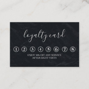Moderne Minimalistische Black & White Loyalty Card Visitenkarte