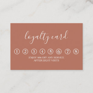 Moderne Minimalistische Black & White Loyalty Card Visitenkarte