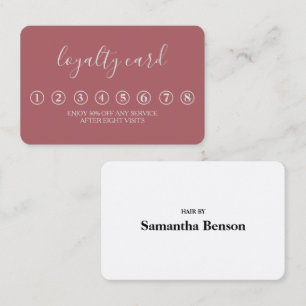 Moderne Minimalistische Black & White Loyalty Card Visitenkarte