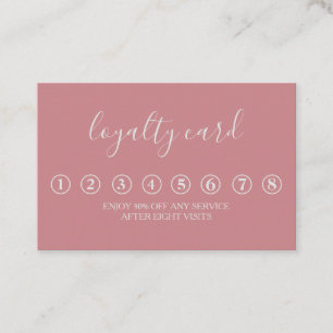 Moderne Minimalistische Black & White Loyalty Card Visitenkarte