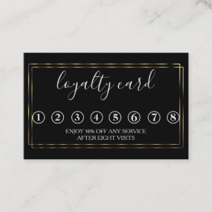 Moderne Minimalistische Black & White Loyalty Card Visitenkarte